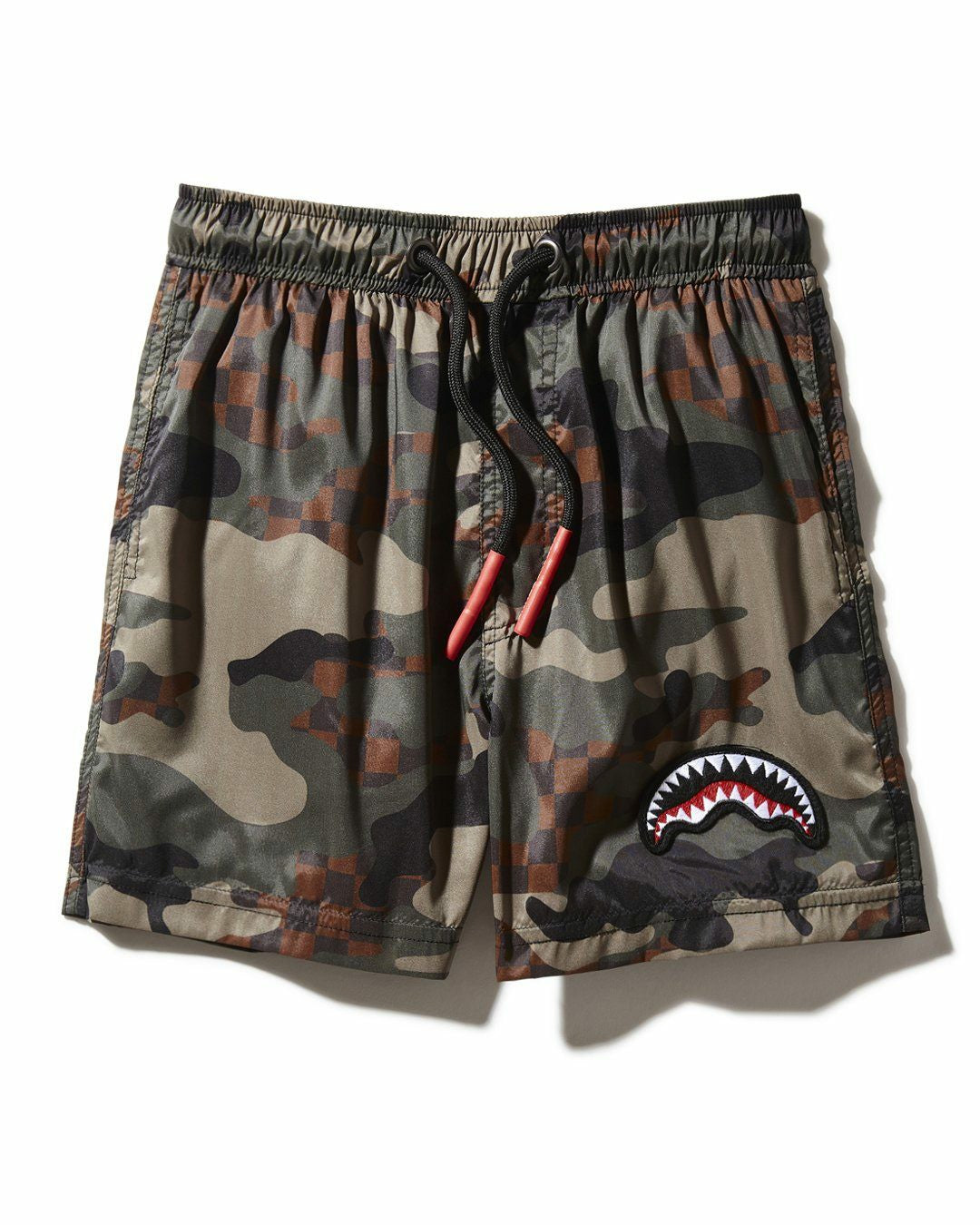 Sprayground - KIDS CAMO CHECKERED SWIM TRUNKS