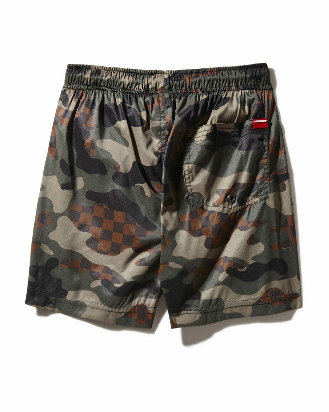 Sprayground - KIDS CAMO CHECKERED SWIM TRUNKS