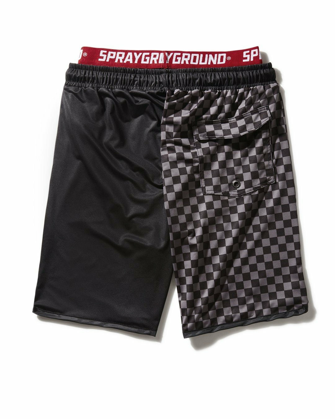 Sprayground - GREY CHECKERED SPLIT CORTO SWIM TRUNKS
