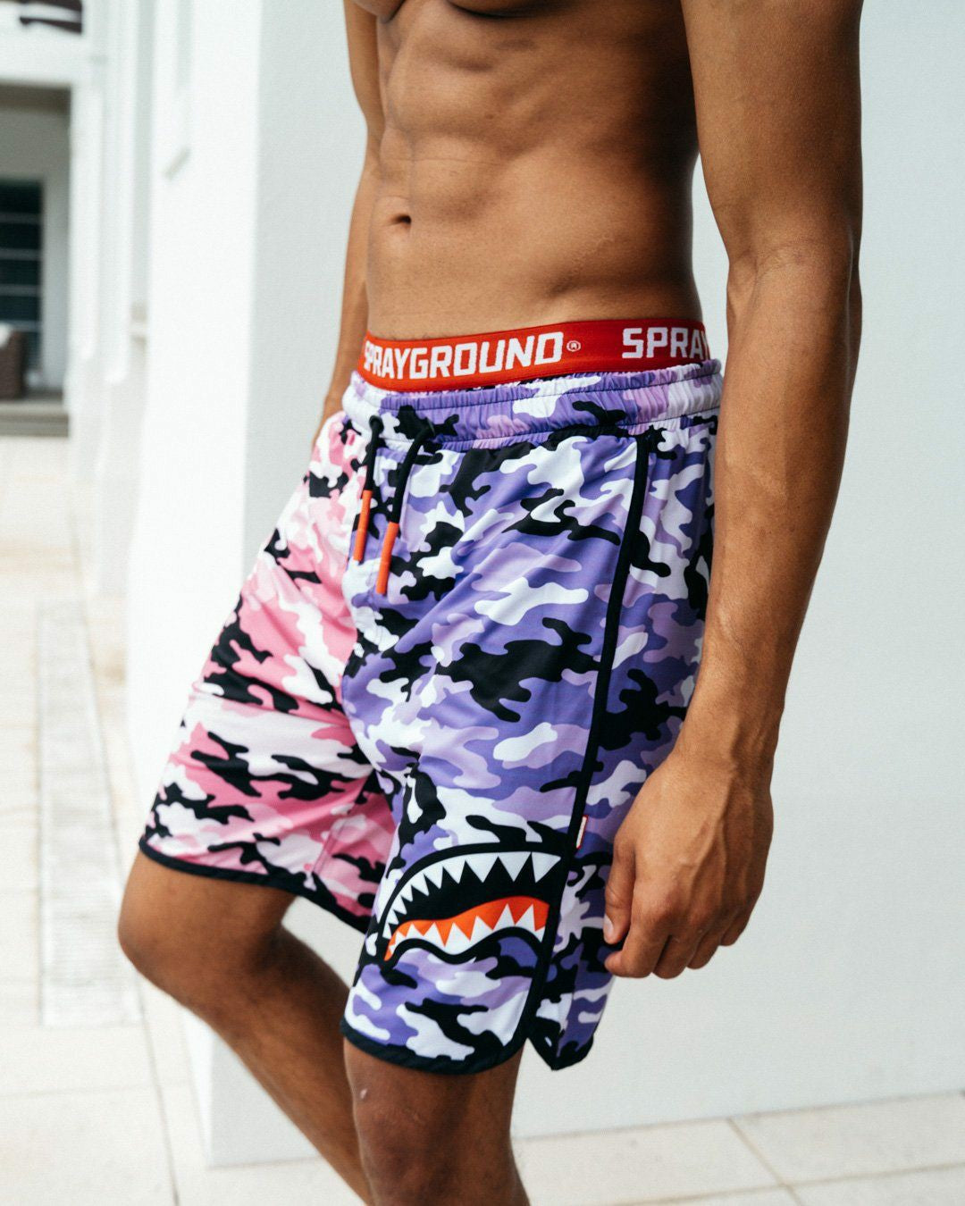 Sprayground - SPLIT CAMO CORTO SWIM TRUNKS