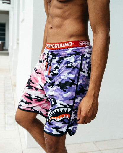 Sprayground - SPLIT CAMO CORTO SWIM TRUNKS
