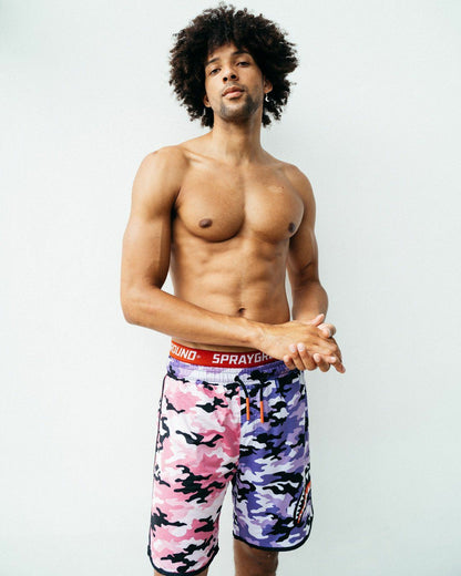 Sprayground - SPLIT CAMO CORTO SWIM TRUNKS
