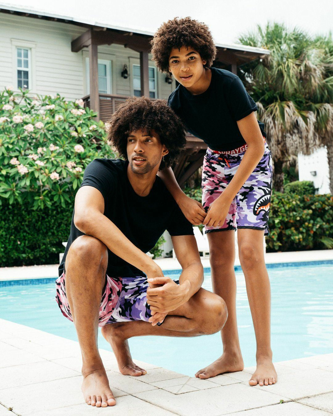 Sprayground - SPLIT CAMO CORTO SWIM TRUNKS