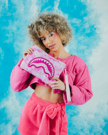 Sprayground - FURRROCIOUS IN PINK CROSSOVER CLUTCH