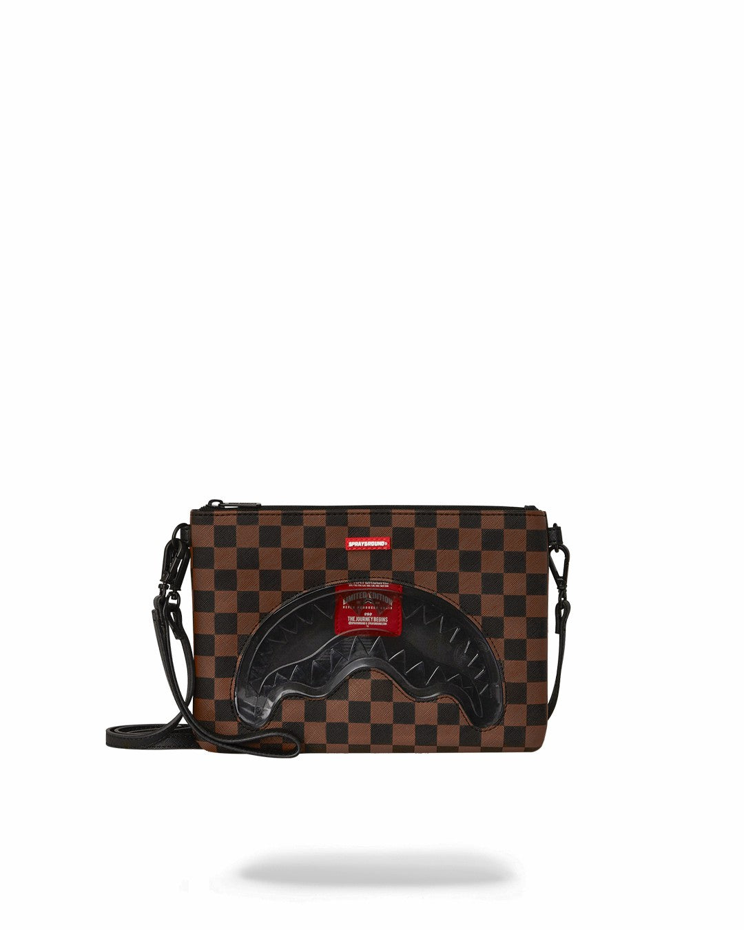 Sprayground - SHARKS IN PARIS CLEAR FOR TAKEOFF CROSSOVER CLUTCH WITH STRAP