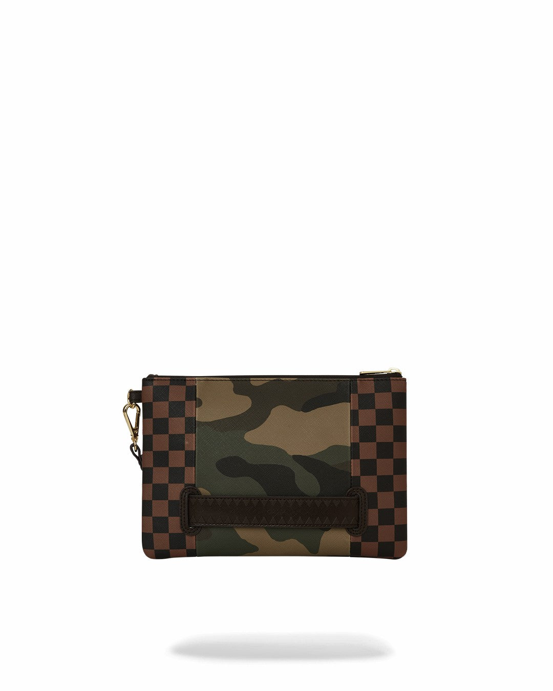 Sprayground - EXTERIOR GOLD ZIP POCKET SHARKS IN PARIS CROSSOVER CLUTCH