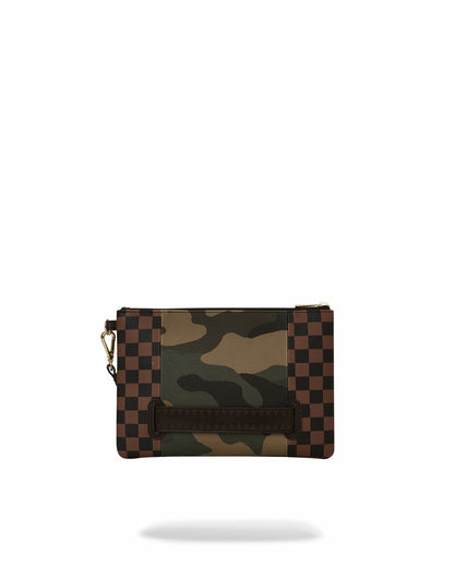 Sprayground - EXTERIOR GOLD ZIP POCKET SHARKS IN PARIS CROSSOVER CLUTCH