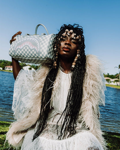 Sprayground - KNIT SHARKS IN PARIS IN CREAM MINI DUFFLE