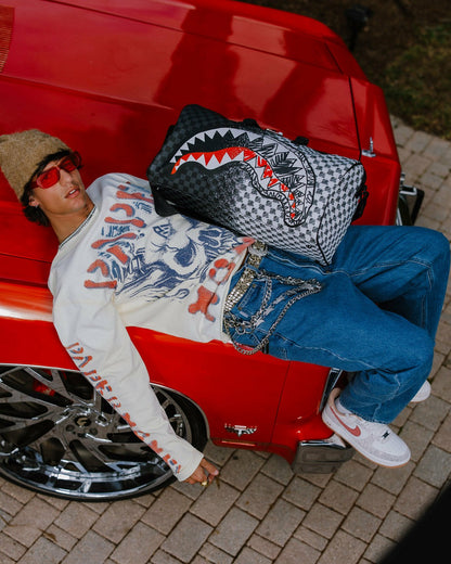 Sprayground - SCRIBBLE DRIBBLE CHECK DUFFLE