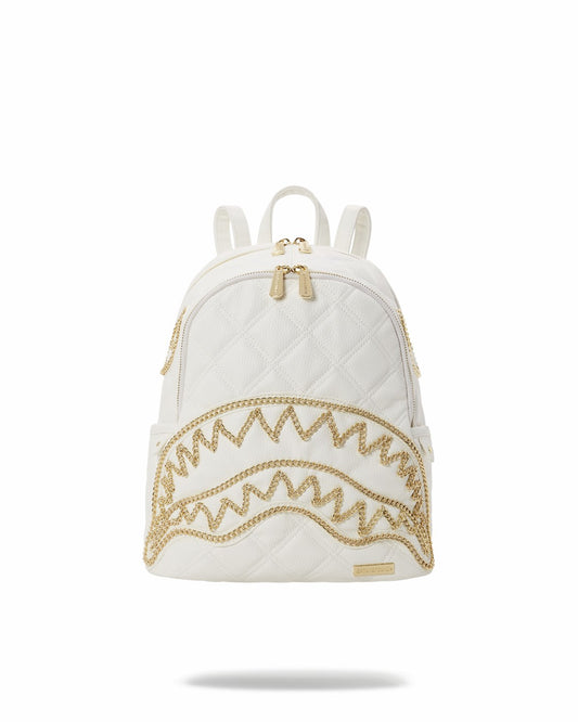 Sprayground - RIVIERA LE BLANC GOLD CHAIN SHARK SAVAGE BACKPACK