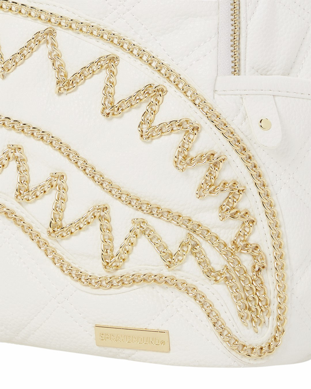 Sprayground - RIVIERA LE BLANC GOLD CHAIN SHARK SAVAGE BACKPACK