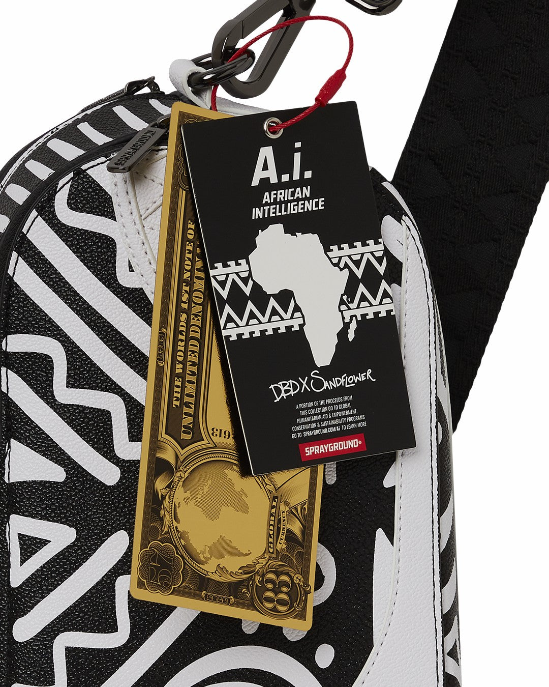 Sprayground - A.I.8 AFRICAN INTELLIGENCE - ORIGIN STORY BACKPACK SLING