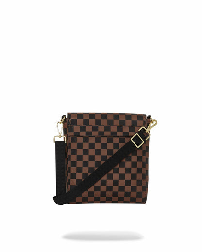Sprayground - EXTERIOR GOLD ZIP POCKET SHARKS IN PARIS MESSENGER SLING BAG