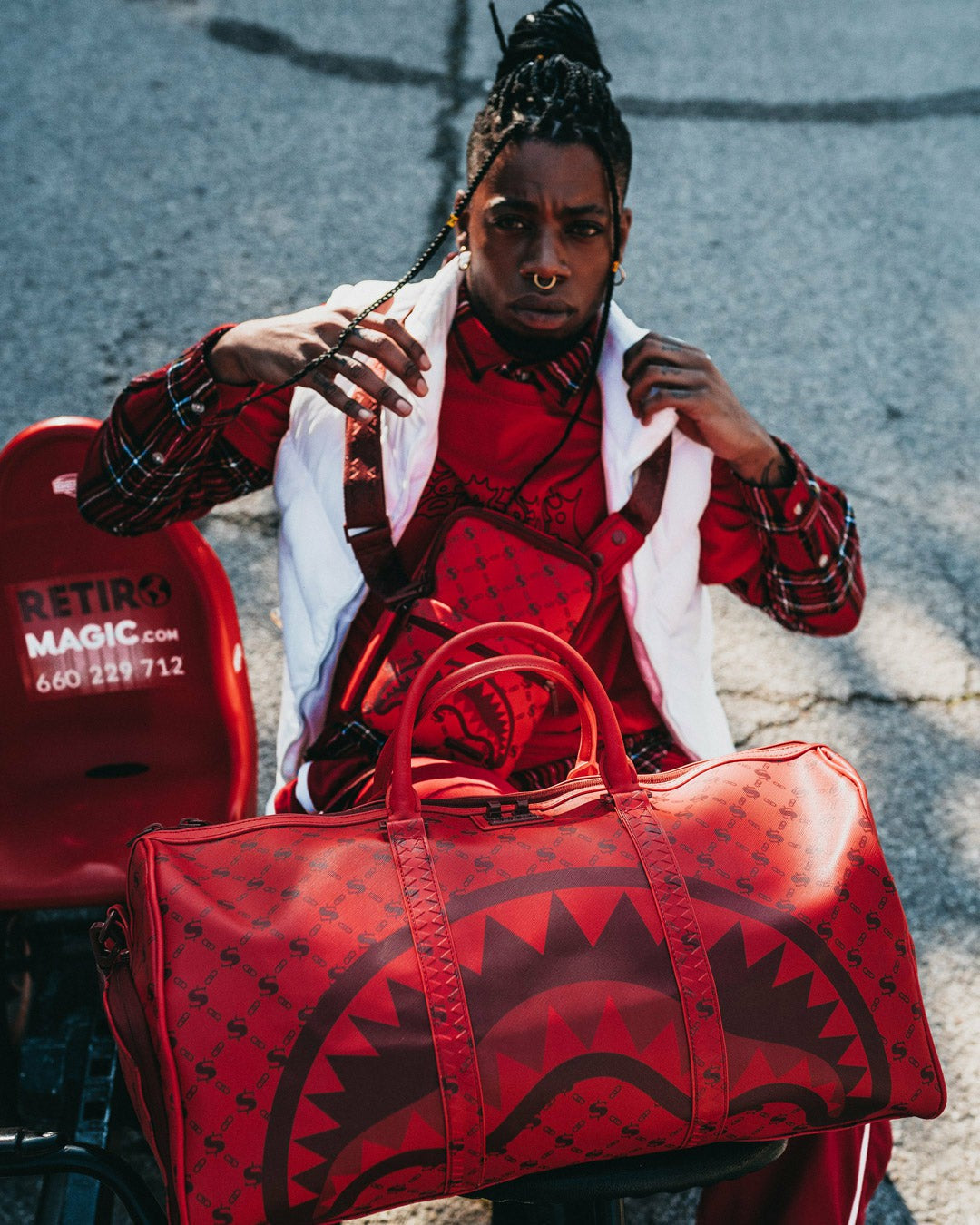 Sprayground - MONEY PATTERN BRICK SLING