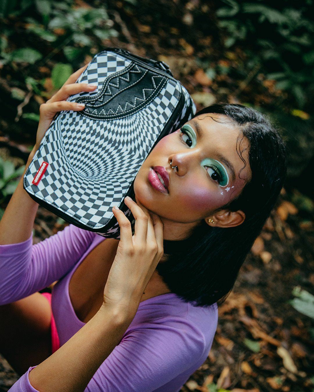 Sprayground - TRIPPY CHECK TOILETRY AKA MONEY BAG