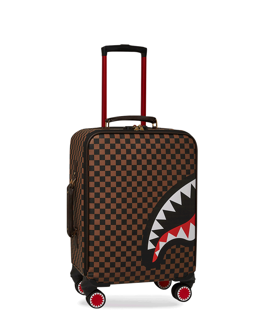 Sprayground - EXTERIOR GOLD ZIP POCKET SHARKS IN PARIS JETSETTER CARRY-ON LUGGAGE