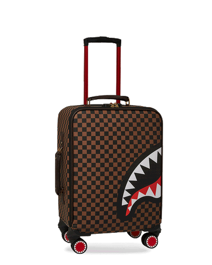 Sprayground - EXTERIOR GOLD ZIP POCKET SHARKS IN PARIS JETSETTER CARRY-ON LUGGAGE