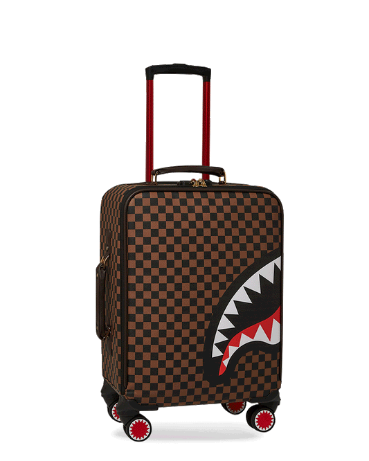 Sprayground - EXTERIOR GOLD ZIP POCKET SHARKS IN PARIS JETSETTER CARRY-ON LUGGAGE