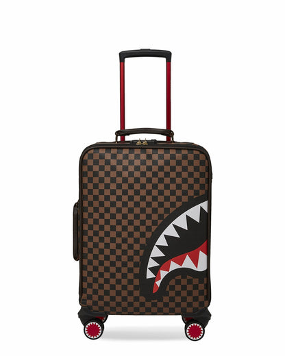 Sprayground - EXTERIOR GOLD ZIP POCKET SHARKS IN PARIS JETSETTER CARRY-ON LUGGAGE