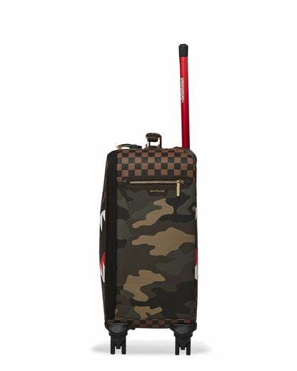 Sprayground - EXTERIOR GOLD ZIP POCKET SHARKS IN PARIS JETSETTER CARRY-ON LUGGAGE