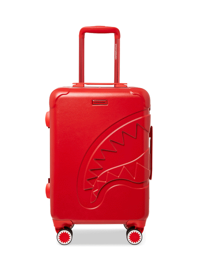 Sprayground - MOLDED SHARKITECTURE RED HARDSHELL CARRY-ON LUGGAGE