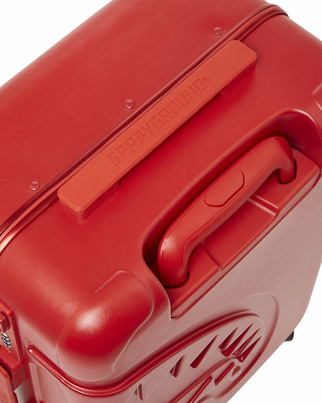 Sprayground - MOLDED SHARKITECTURE RED HARDSHELL CARRY-ON LUGGAGE