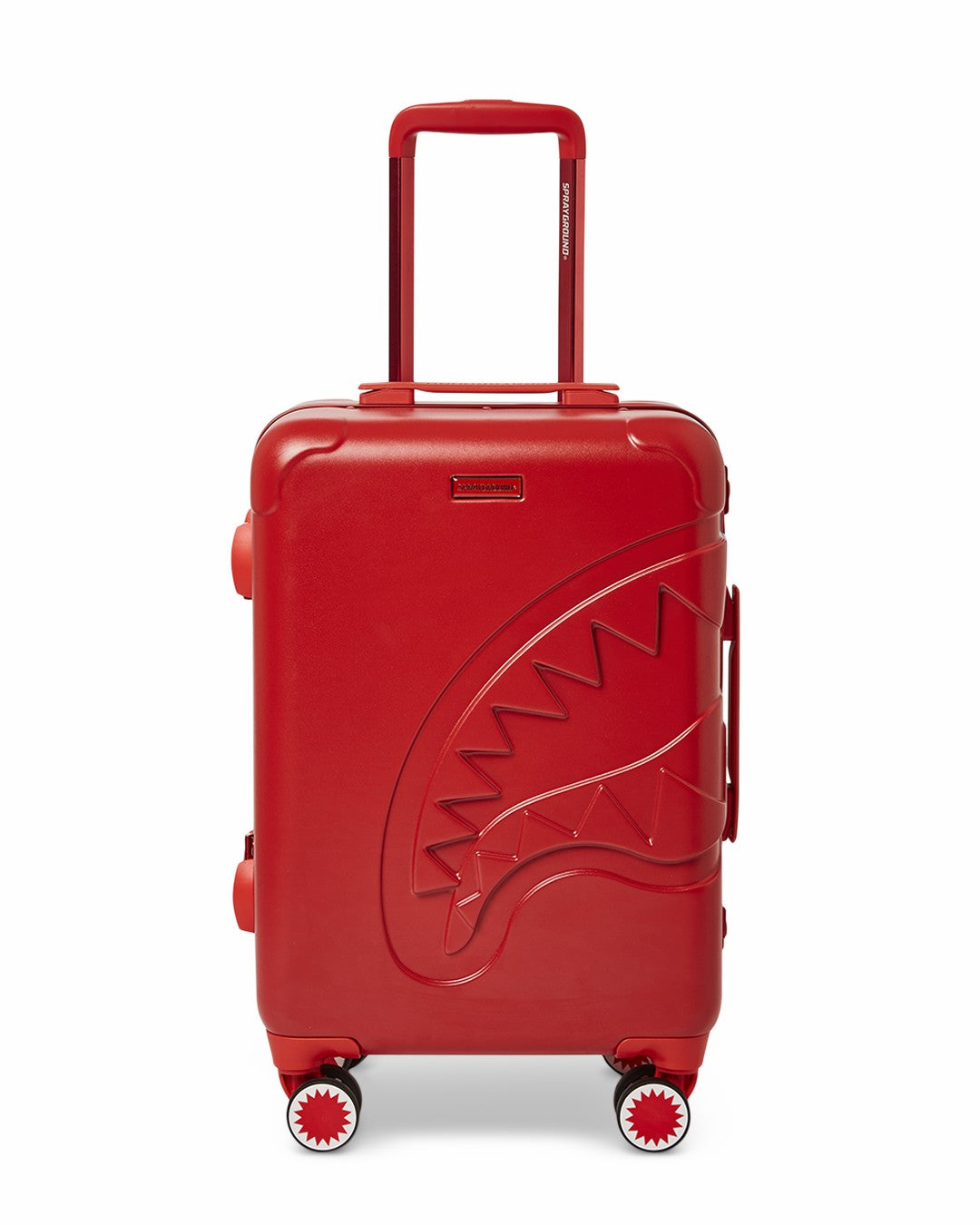 Sprayground - MOLDED SHARKITECTURE RED HARDSHELL CARRY-ON LUGGAGE