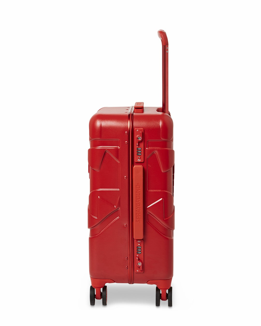 Sprayground - MOLDED SHARKITECTURE RED HARDSHELL CARRY-ON LUGGAGE