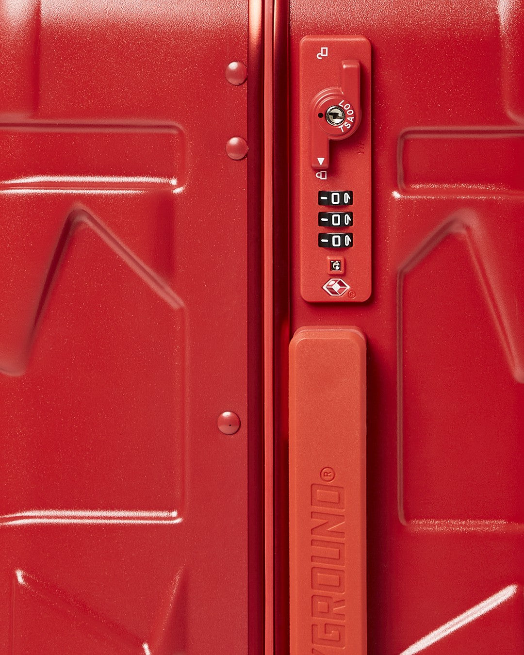 Sprayground - MOLDED SHARKITECTURE RED HARDSHELL CARRY-ON LUGGAGE