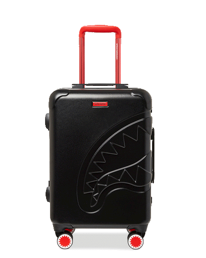 Sprayground - MOLDED SHARKITECTURE BLACK HARDSHELL CARRY-ON LUGGAGE
