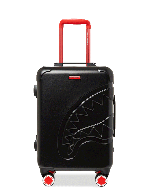 Sprayground - MOLDED SHARKITECTURE BLACK HARDSHELL CARRY-ON LUGGAGE