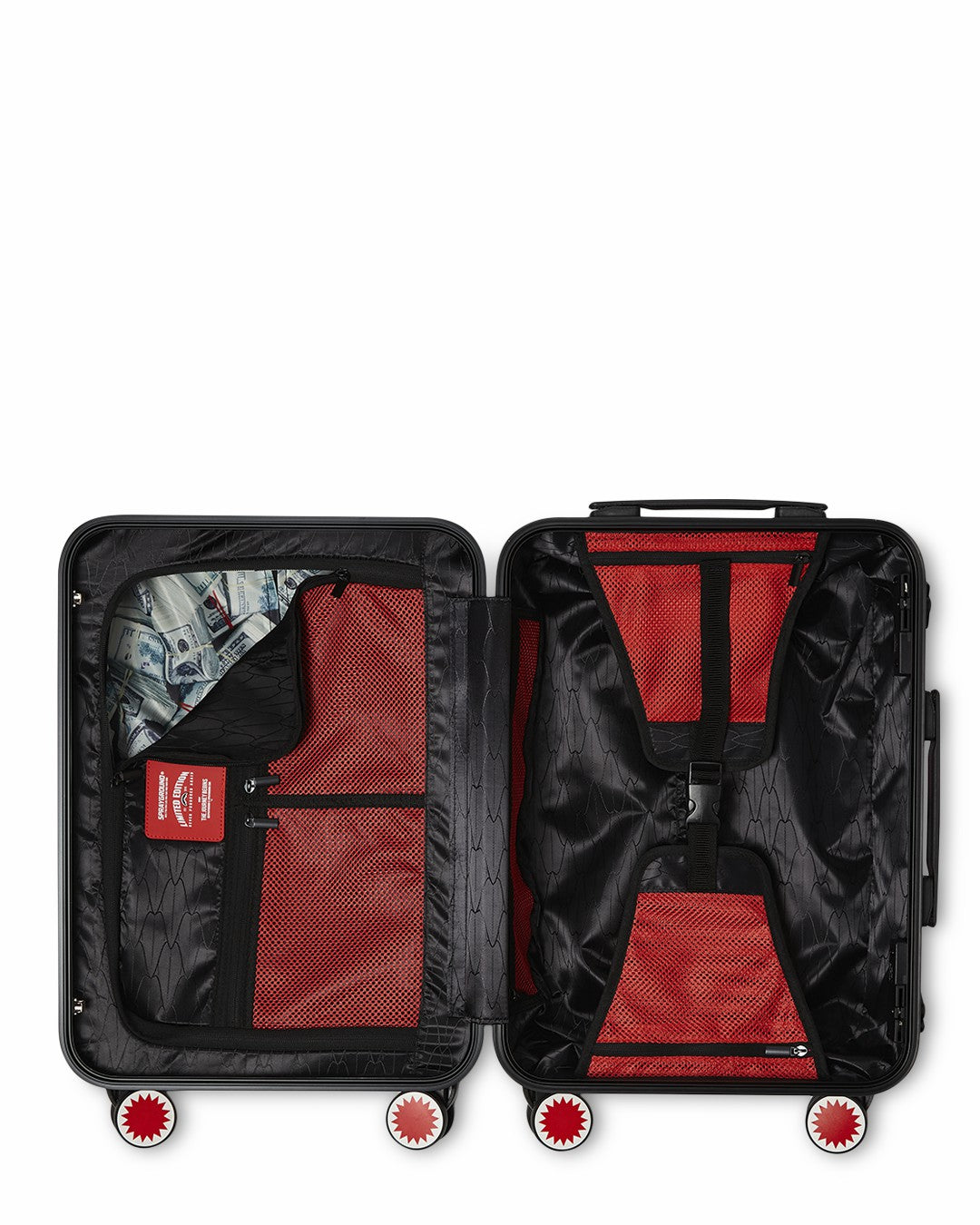 Sprayground - MOLDED SHARKITECTURE BLACK HARDSHELL CARRY-ON LUGGAGE