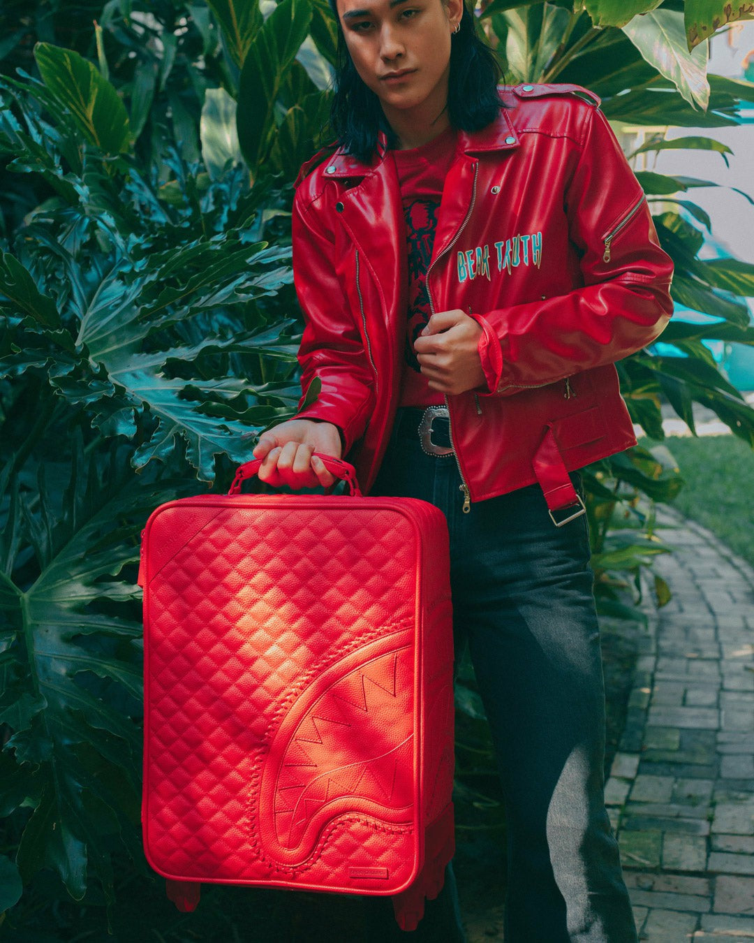 Sprayground - RED RIVIERA JETSETTER CARRY-ON LUGGAGE