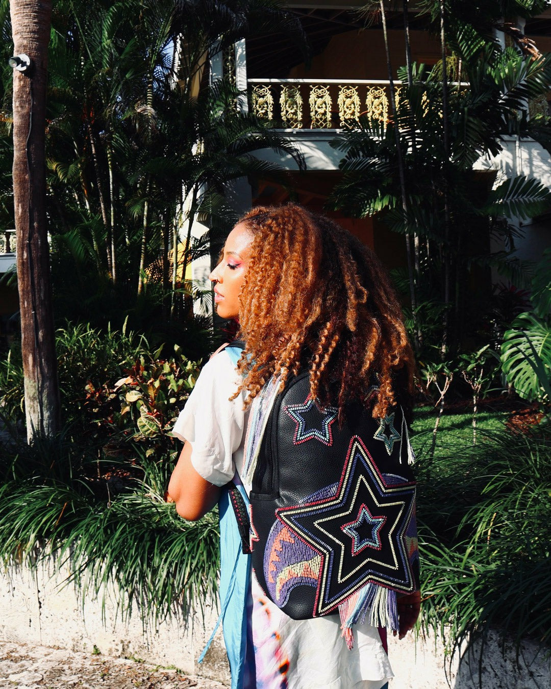 Sprayground - STAR RACER A.I.7 SANDFLOWER COLLAB BEADED BACKPACK