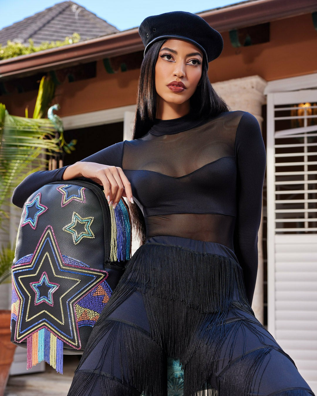 Sprayground - STAR RACER A.I.7 SANDFLOWER COLLAB BEADED BACKPACK