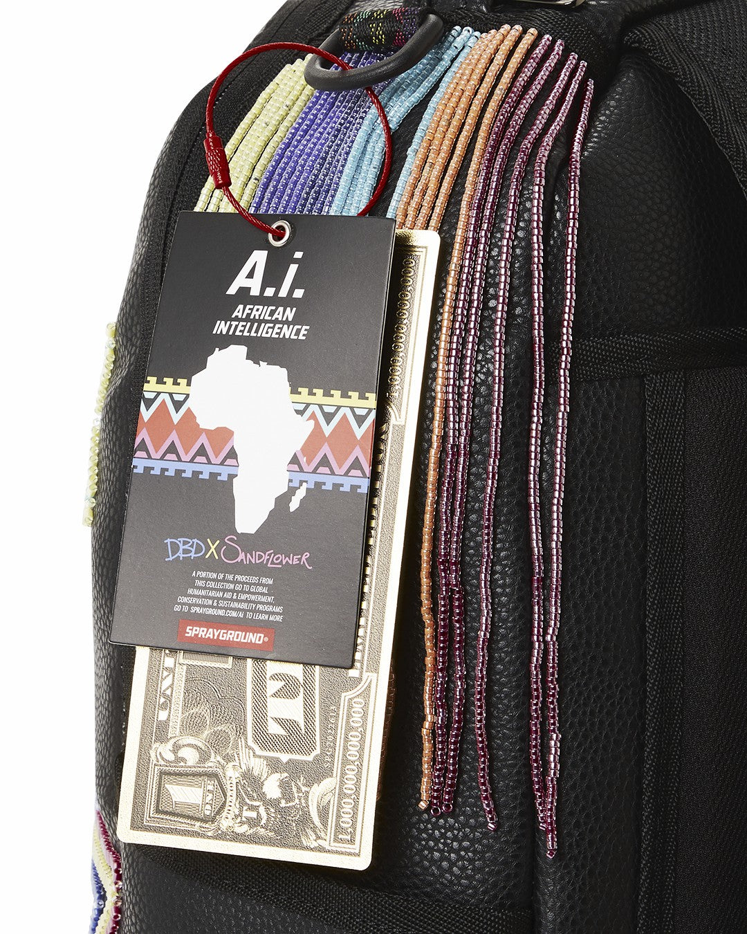 Sprayground - STAR RACER A.I.7 SANDFLOWER COLLAB BEADED BACKPACK