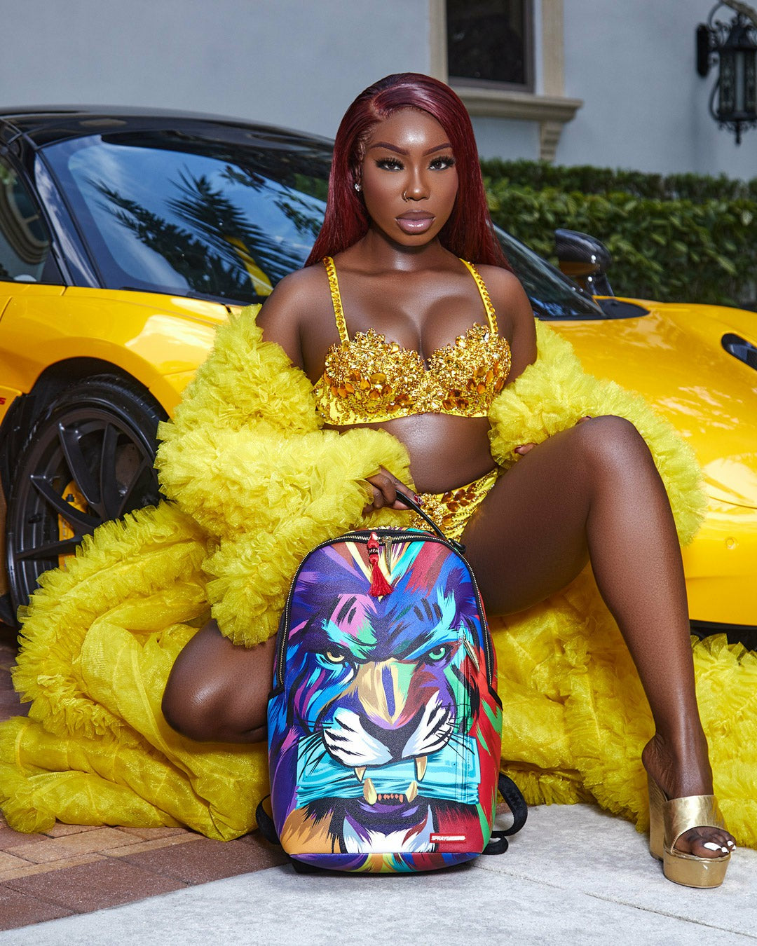 Sprayground - HEAR MY ROAR A.i.6 SANDFLOWER COLLAB BACKPACK (DLXV)
