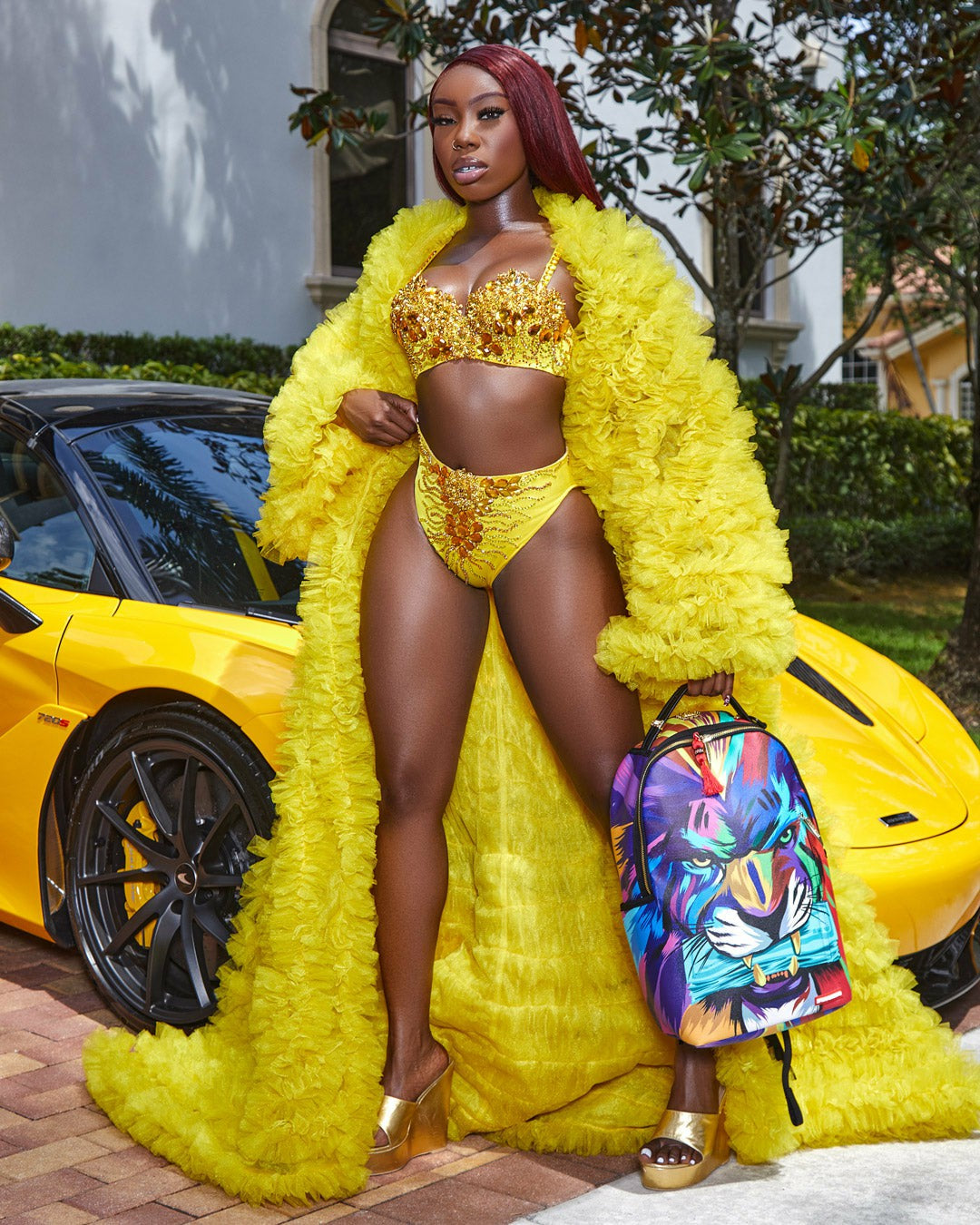 Sprayground - HEAR MY ROAR A.i.6 SANDFLOWER COLLAB BACKPACK (DLXV)