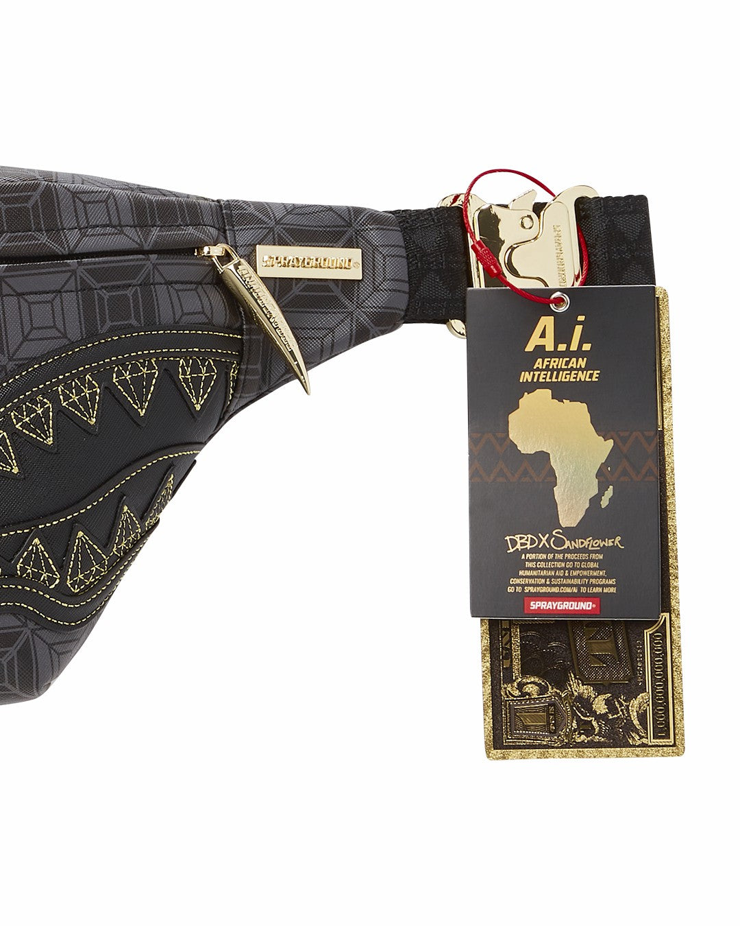 Sprayground - OBSIDIAN STUNNER A.i.6 SANDFLOWER COLLAB SAVVY CROSSBODY