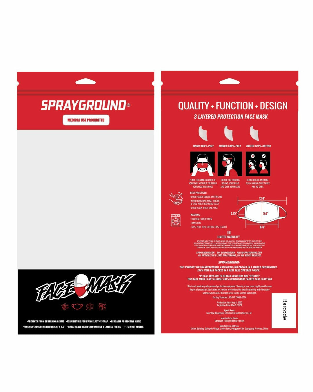 Sprayground - PRAY FORM-FITTING MASK
