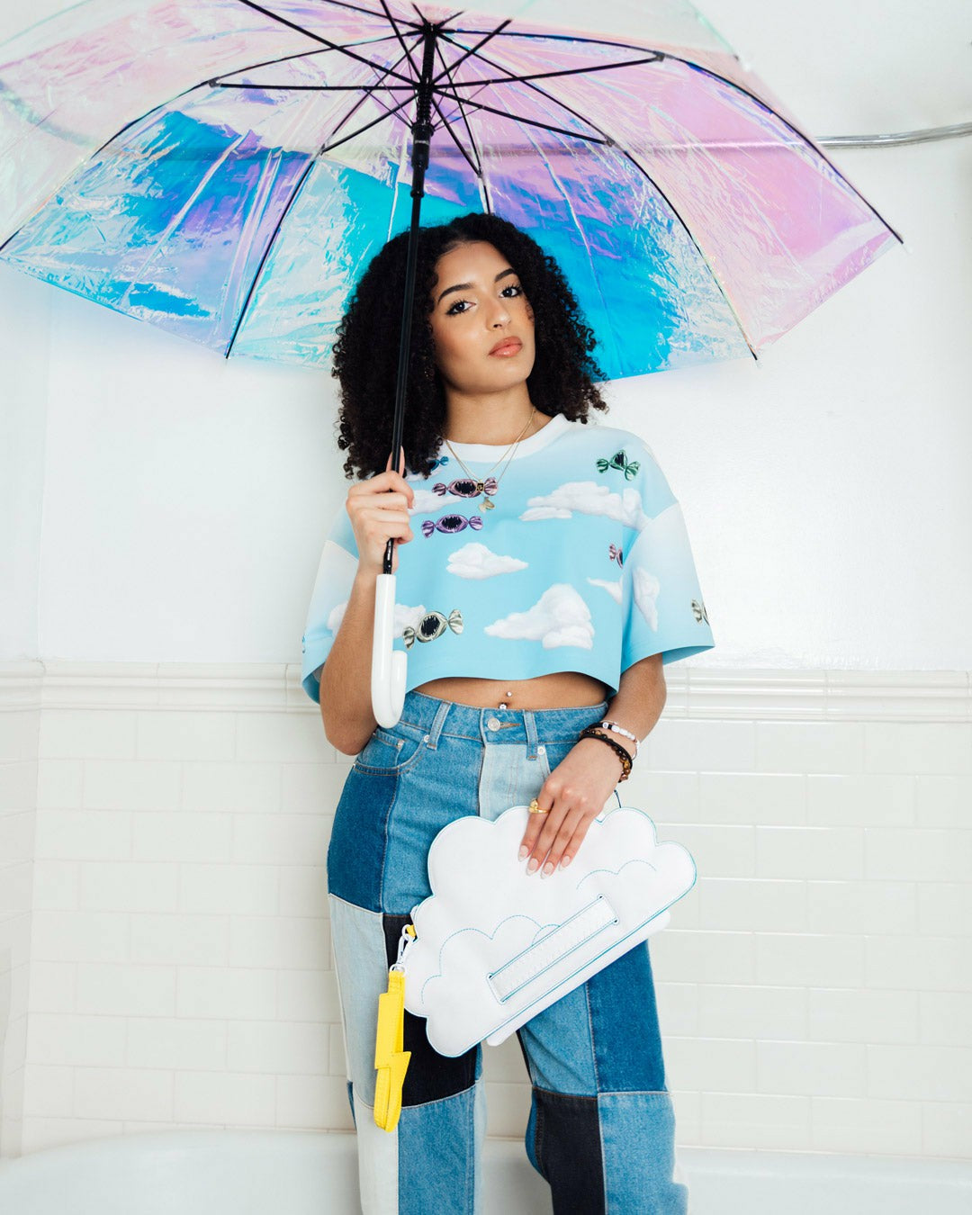 Sprayground - CLOUDY WITH A CHANCE OF SHARK CROSSOVER CLUTCH