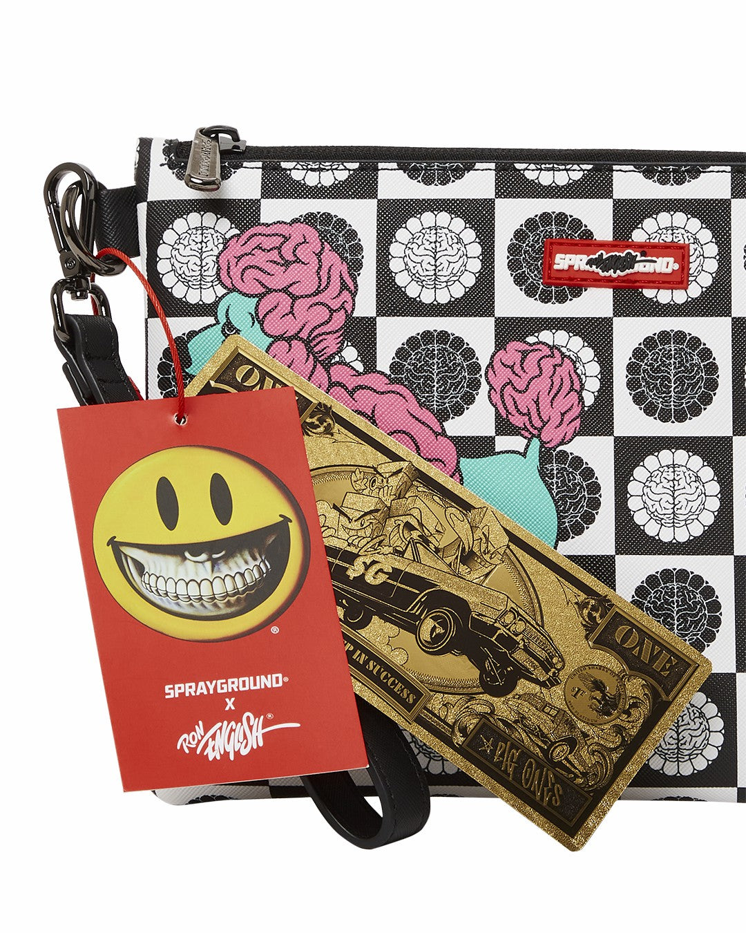 Sprayground - POODLE CHECK RON ENGLISH COLLAB POUCHETTE