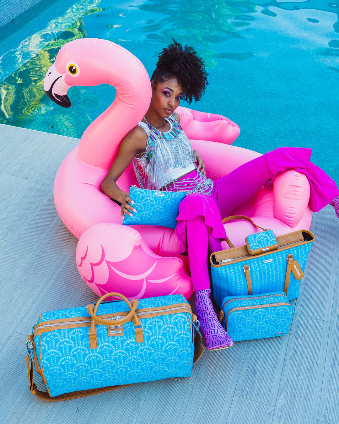 Sprayground - ILLUCHAINS TURQ CROSSOVER CLUTCH