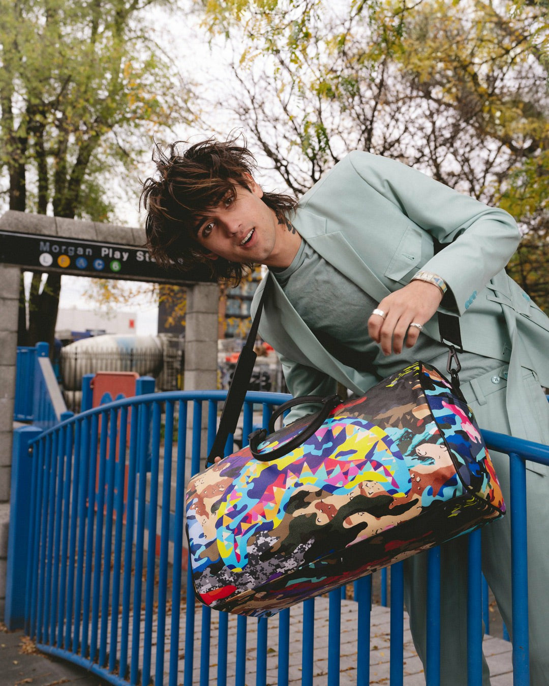 Sprayground - SLICED AND DICED CAMO DUFFLE
