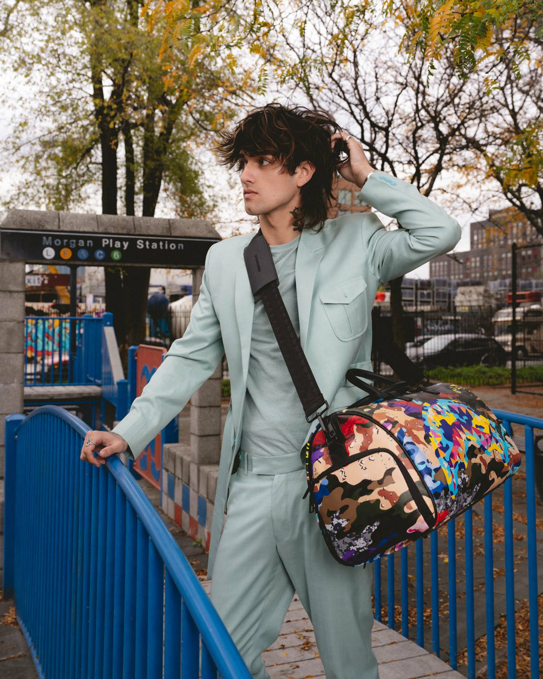 Sprayground - SLICED AND DICED CAMO DUFFLE