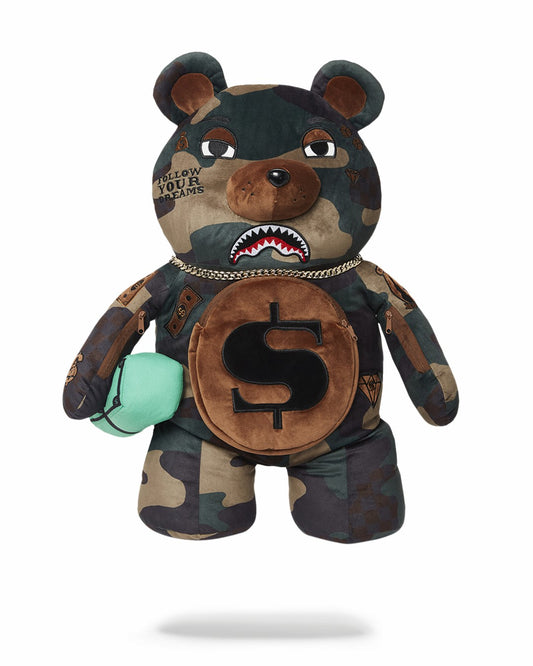 Sprayground - CAMOCHECK MONEYBEAR TEDDYBEAR BACKPACK