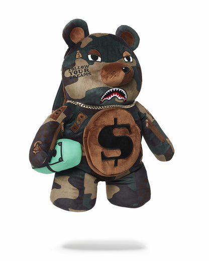 Sprayground - CAMOCHECK MONEYBEAR TEDDYBEAR BACKPACK