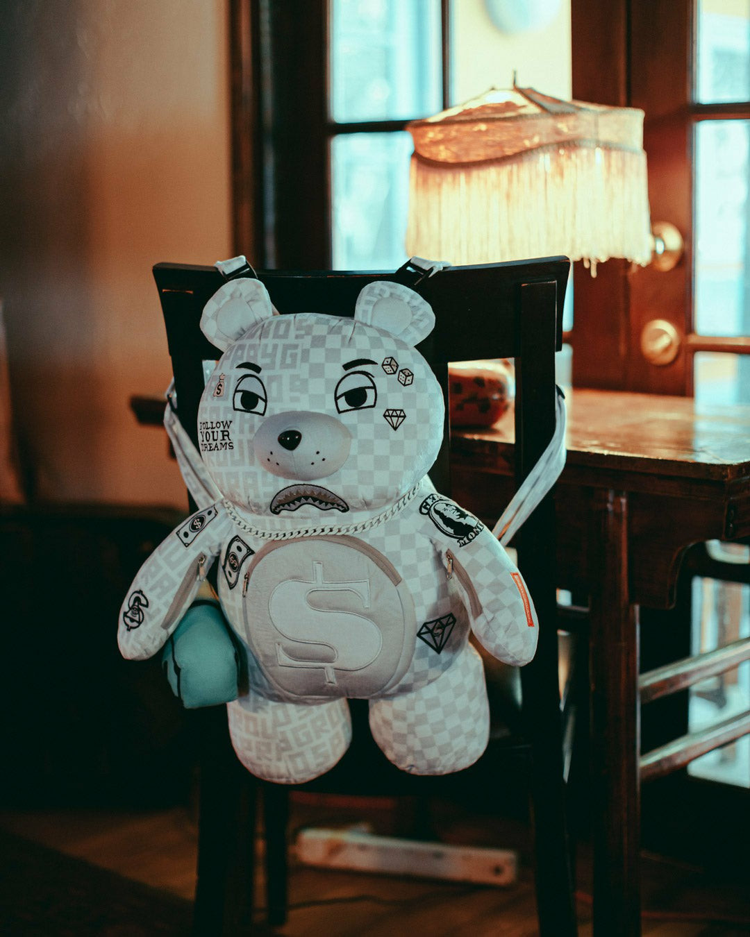 Sprayground - SPLIT THE CHECK (PEARL) MONEYBEAR TEDDYBEAR BACKPACK