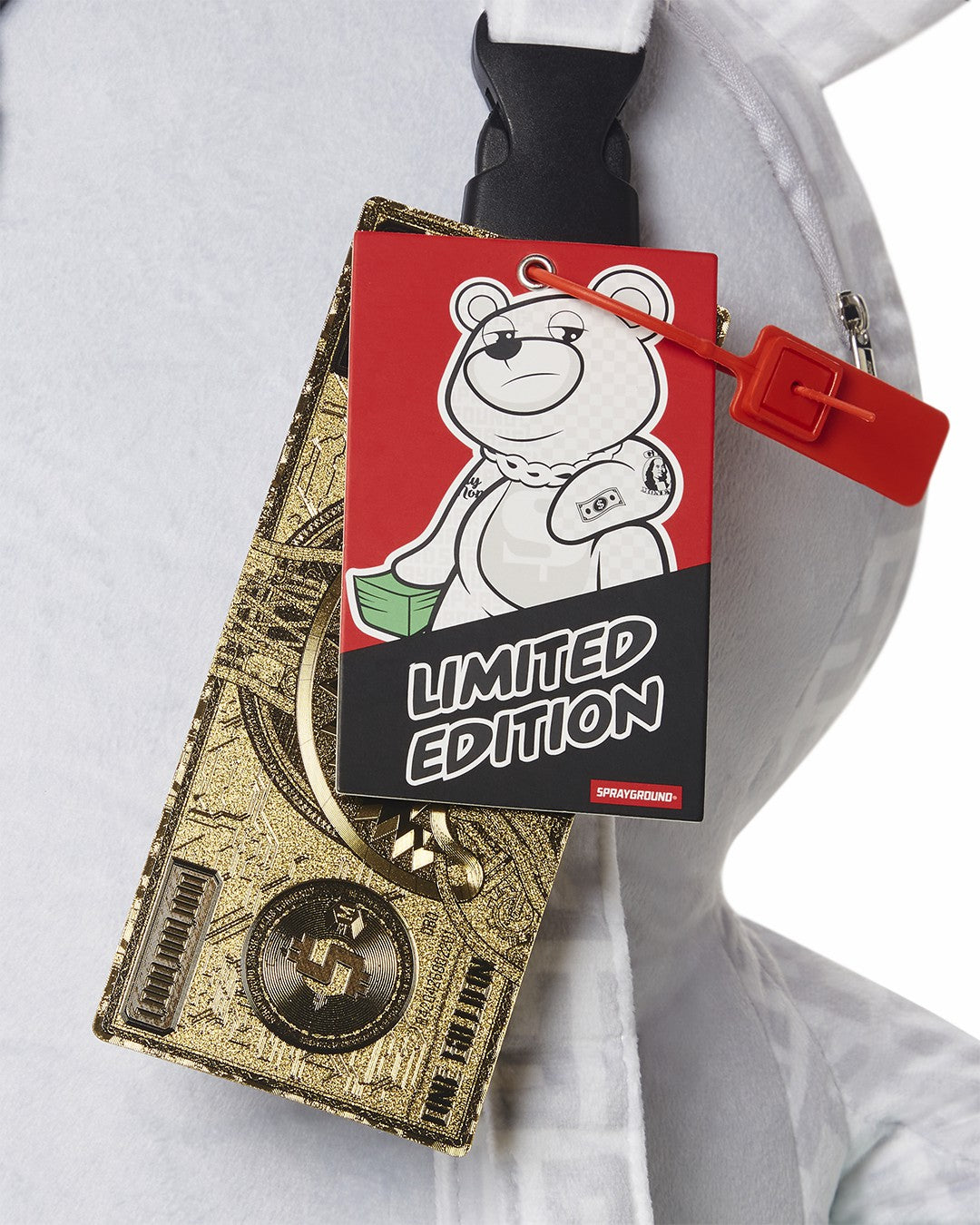 Sprayground - SPLIT THE CHECK (PEARL) MONEYBEAR TEDDYBEAR BACKPACK