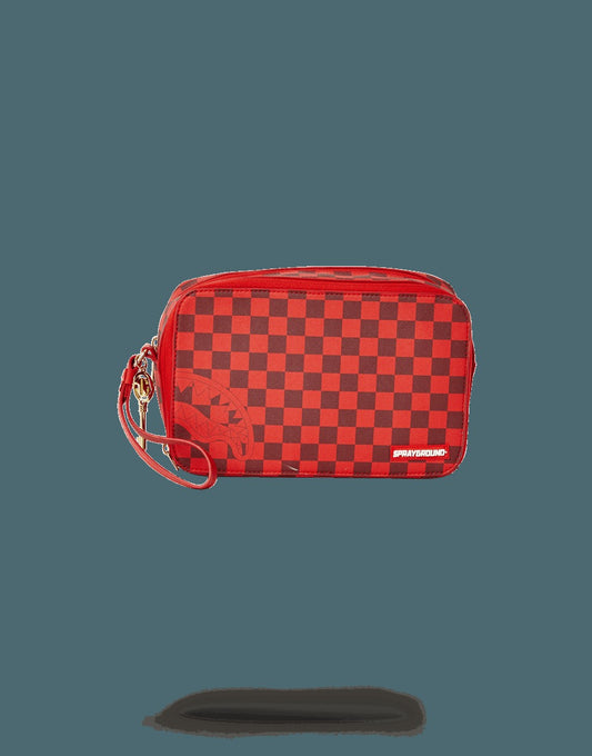 Sprayground - SHARKS IN PARIS RED TOILETRY AKA MONEY BAGS
